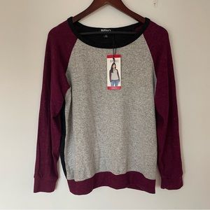 Crewneck color block cozy sweater Buffalo new Size M Medium